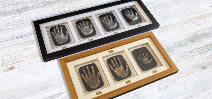 Family hand and feet framed imprints