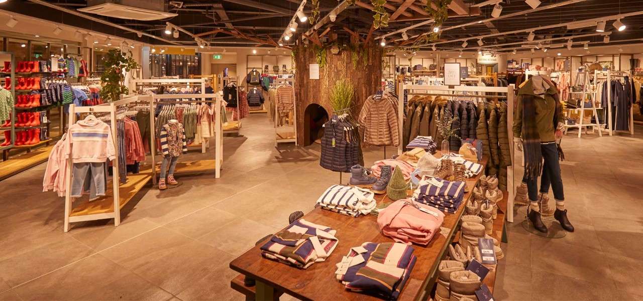 Joules shop with clothes displayed