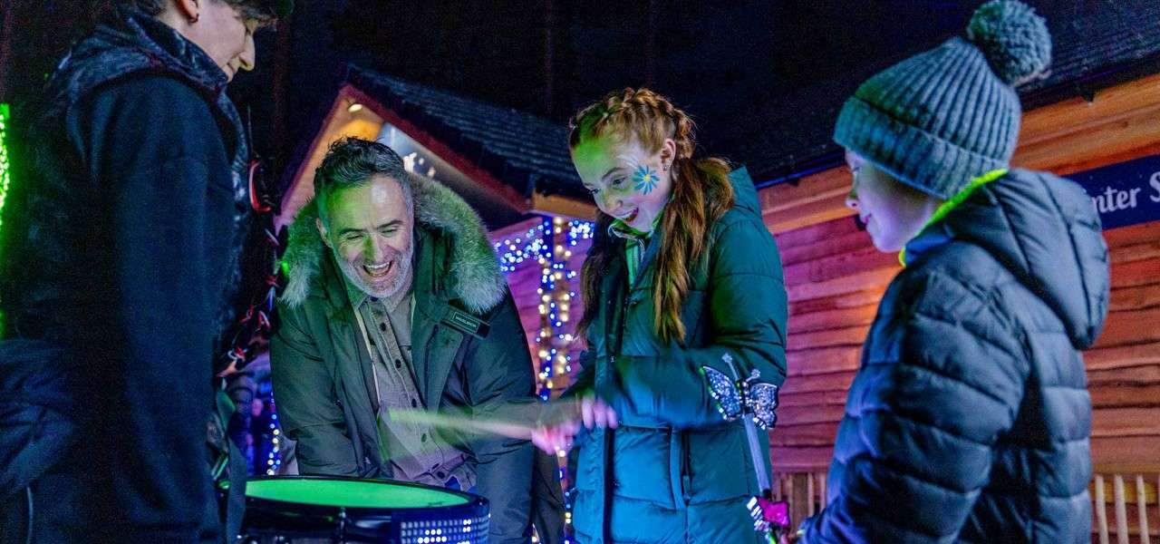 Winter forest lights breaks