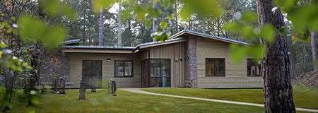 6 bedroom woodland lodge exterior. 