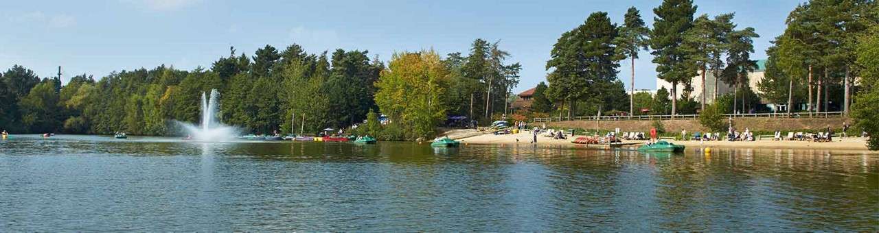 Lake and beach at Elveden forest