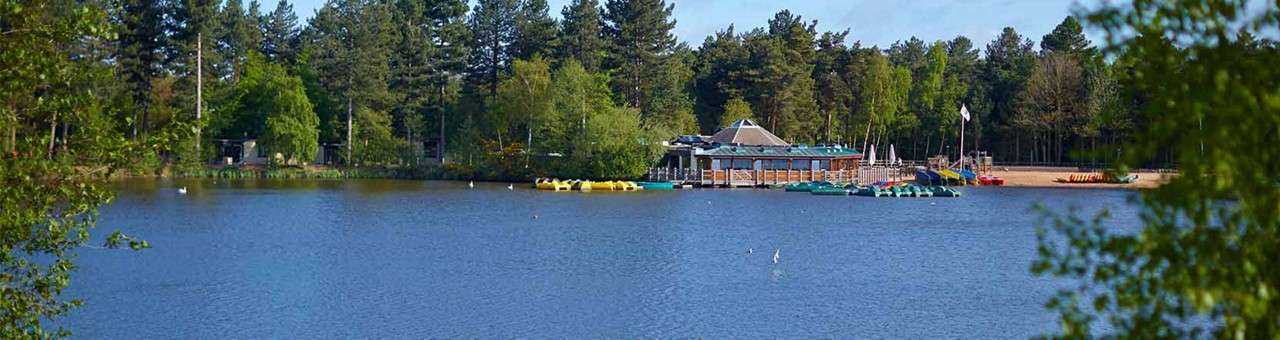 Lake and Pancake House at Sherwood Forest