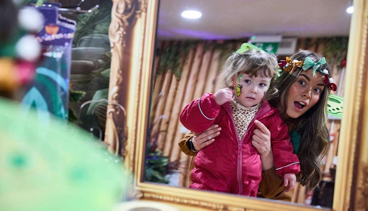 Winter Forest Lights face painting.