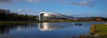 The external view of the Subtropical Swimming Paradise at Longford Forest, Ireland.