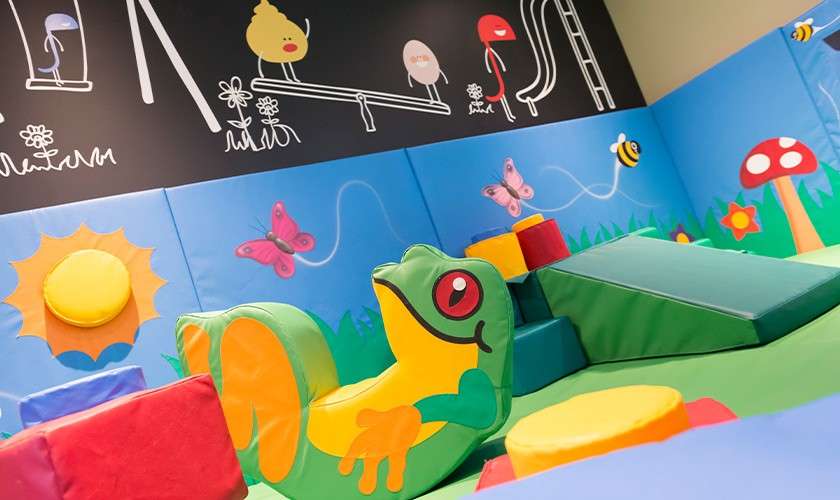 The soft play area inside the pancake house.