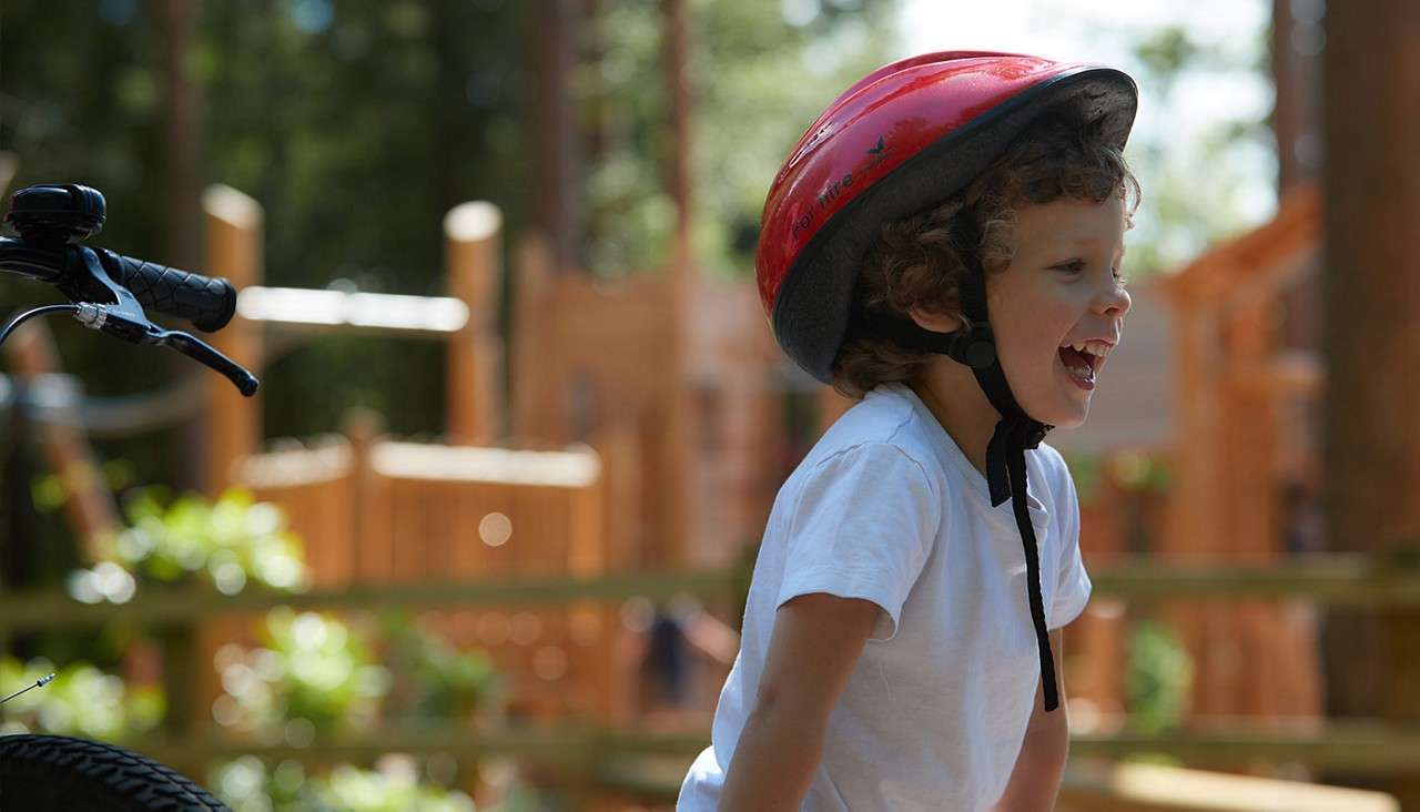 A child on a bike