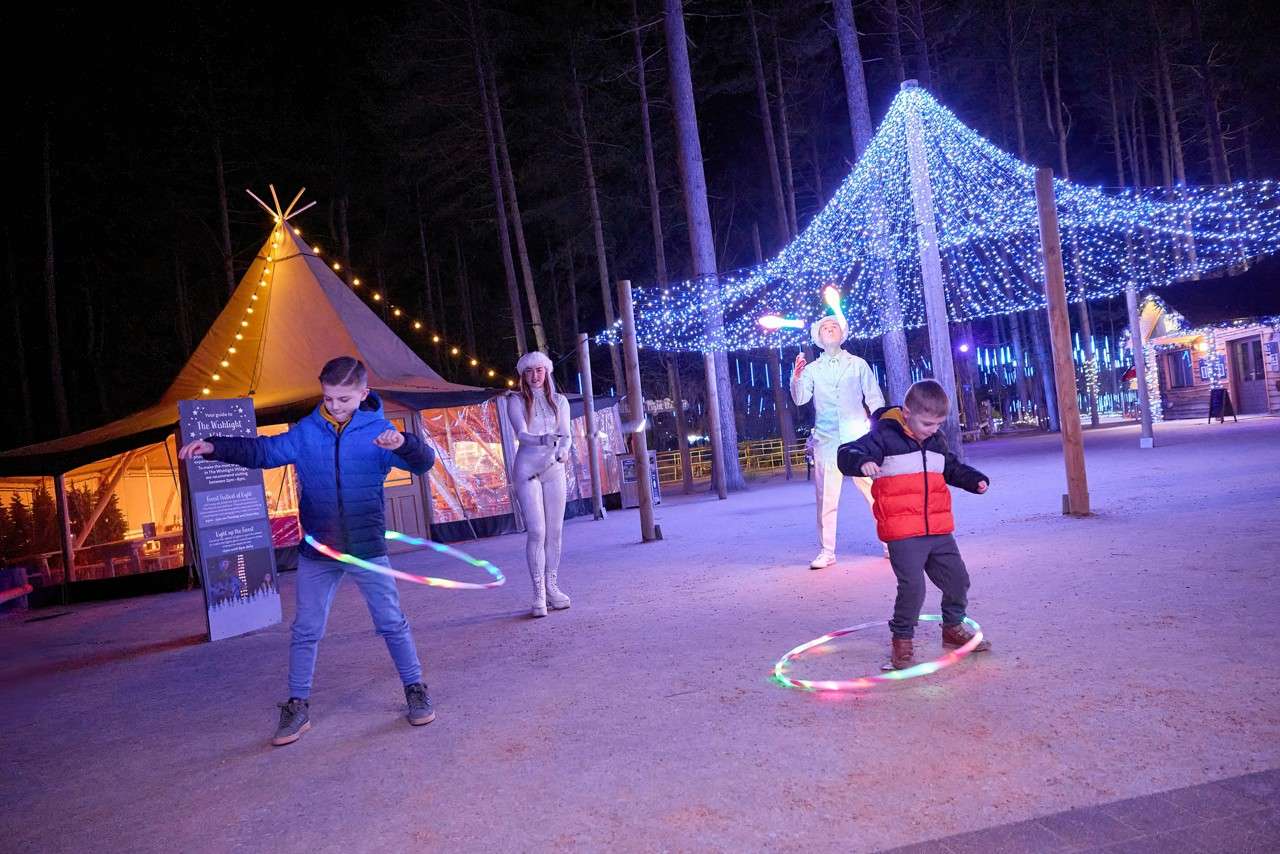 The Wishlight Village with glow in the dark toys.