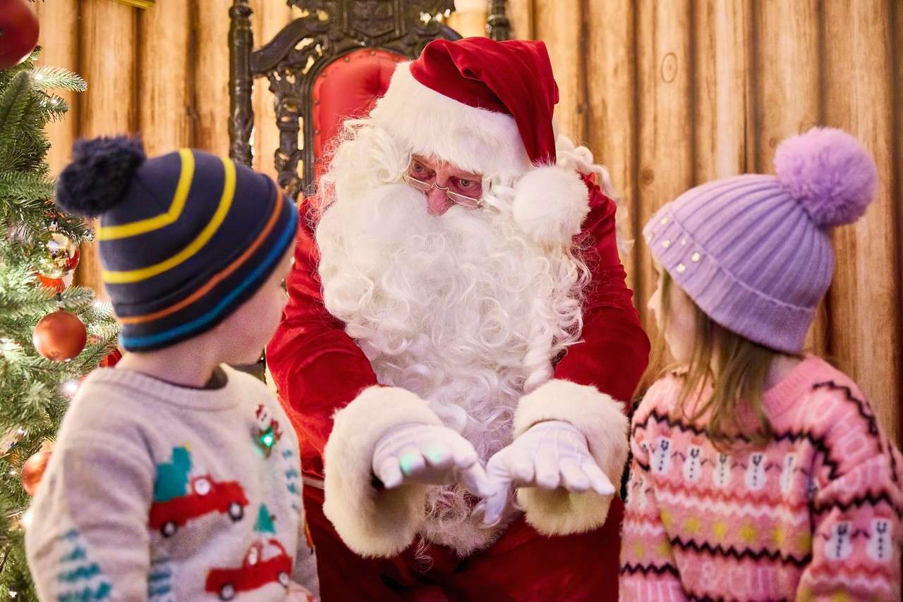 Santa in his magical workshop.