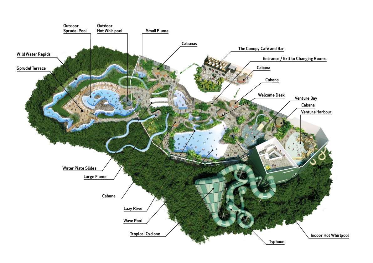 Elveden Forest Centre Parcs Map Subtropical Swimming Paradise | Water Park Holidays | Center Parcs