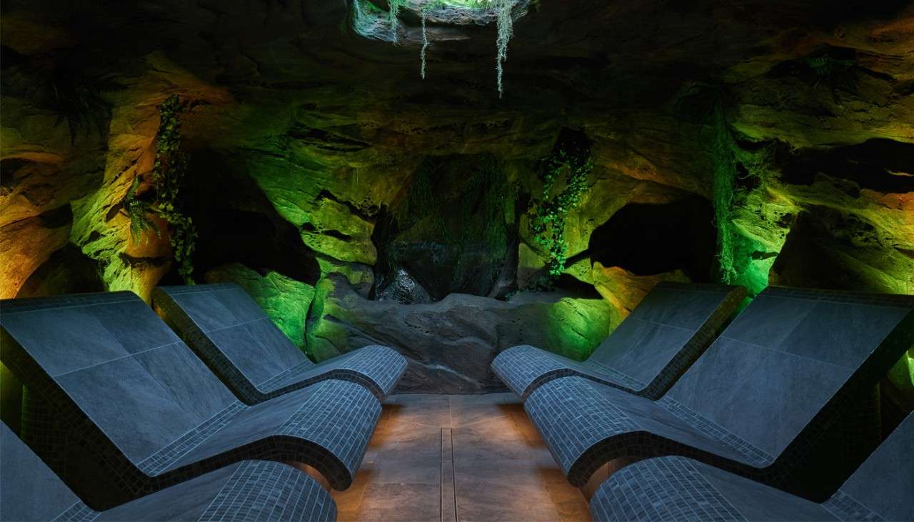 A cave like spa experience exclusive to Longleat Experience
