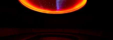 Circular ceiling light.