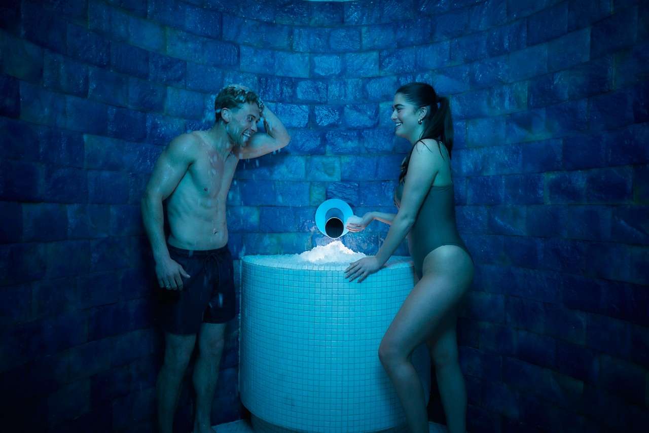 couple in the ice cave