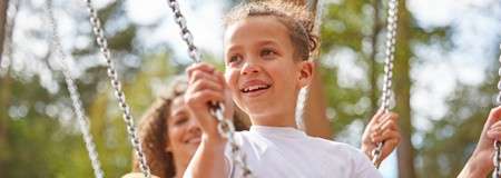 Boy on a swing