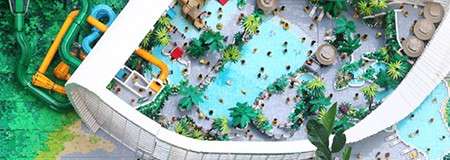 Subtropical Swimming Paradise made of Lego