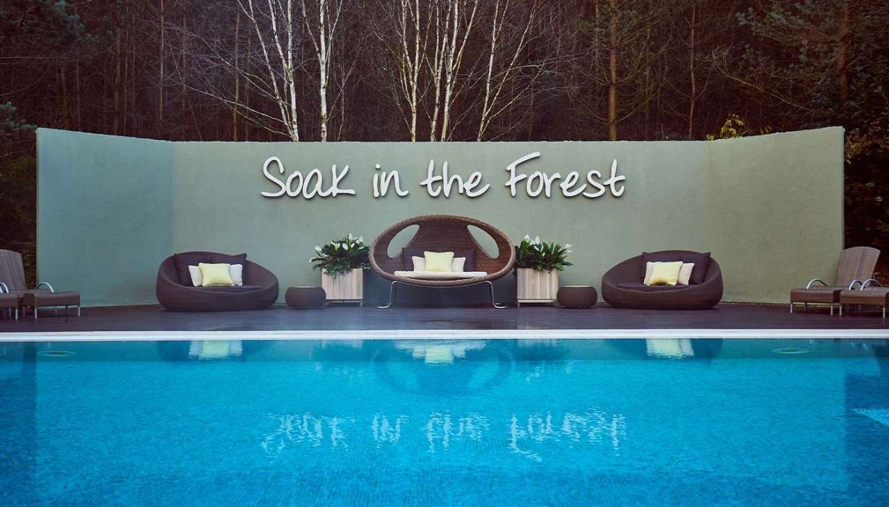 The outdoor pool at Aqua Sana Whinfell Forest