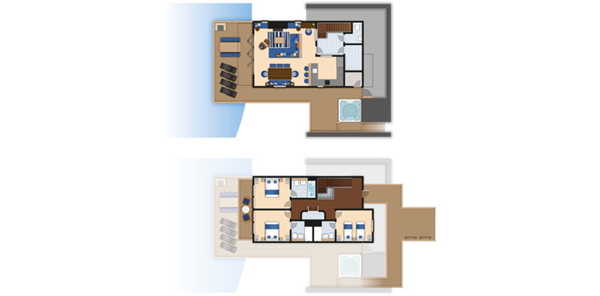 3 Bedroom Waterside Lodge floor plan