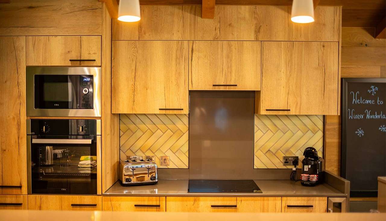 Open plan kitchen area.