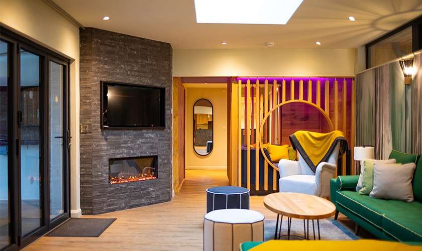 Open plan living room in the Woodland Explorer.