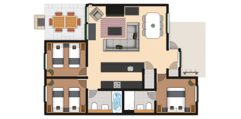 3 bedroom Woodland Lodge | Center Parcs