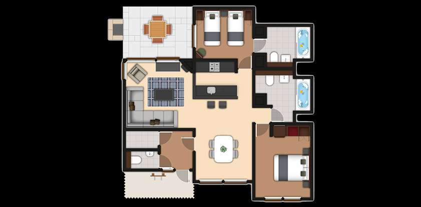 2 bedroom New Style Executive Lodge Center Parcs