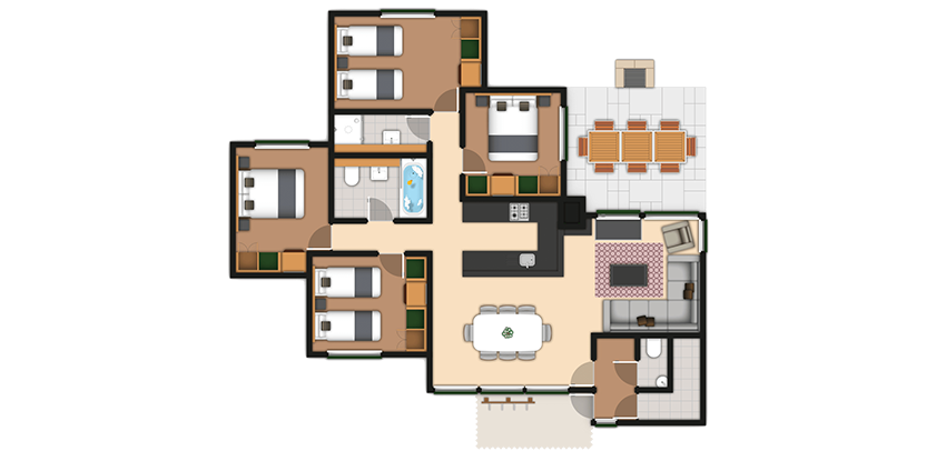 4 bedroom New Style Woodland Lodge Center Parcs