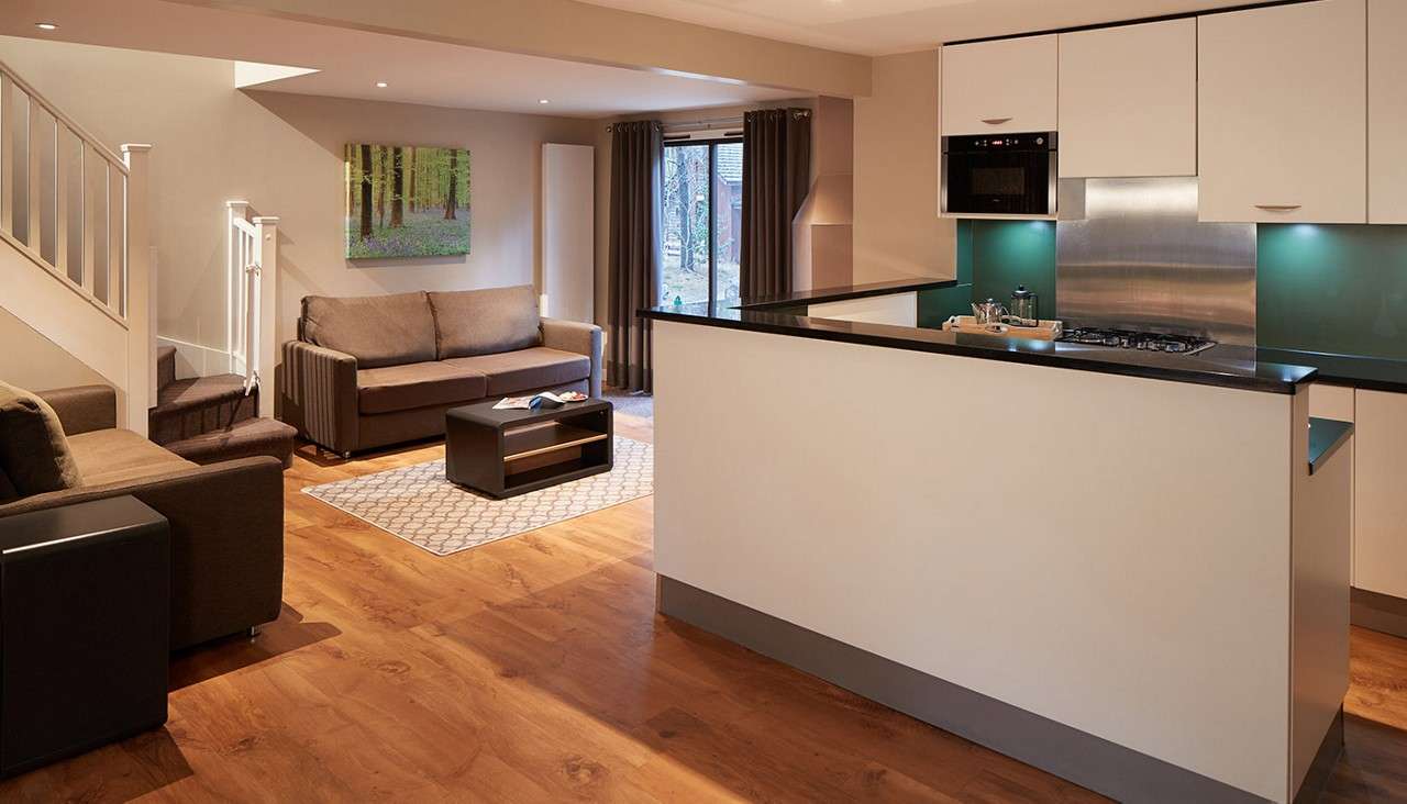 Kitchen and living area
