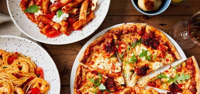 Pizza and pasta from Bella Italia