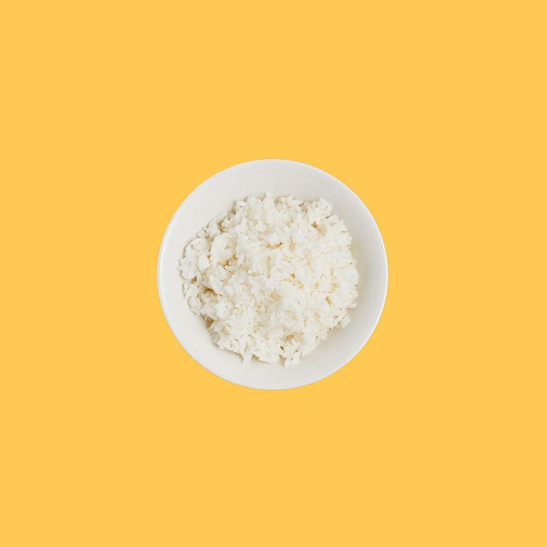 Plain white rice.