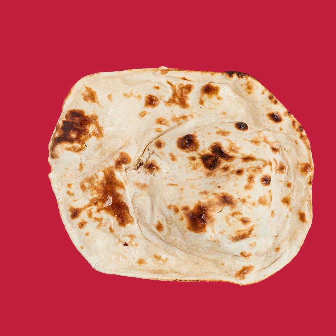 Plain naan bread.