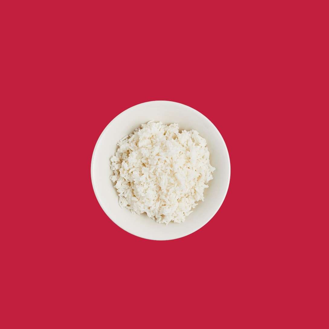 Plain white rice.