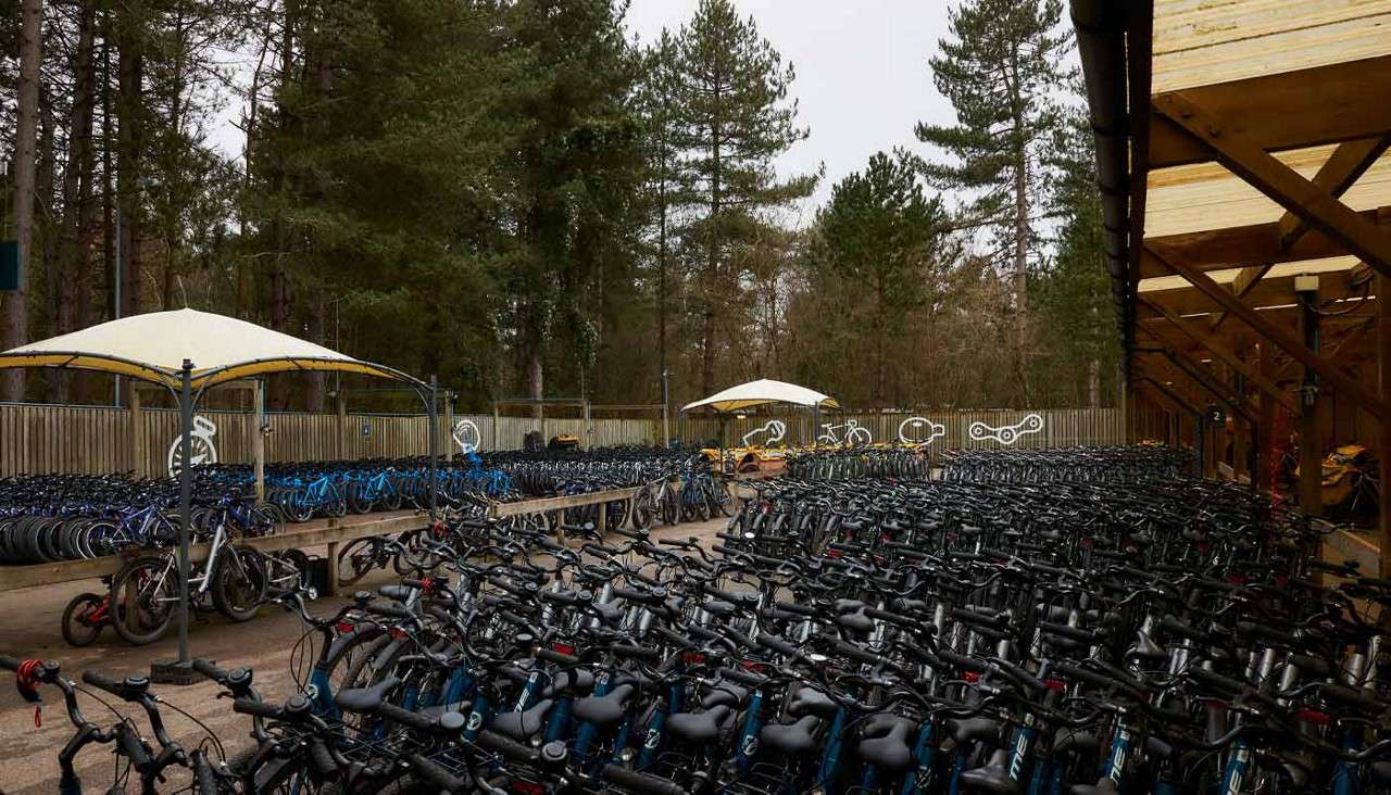 Cycle Centre yard full of bikes