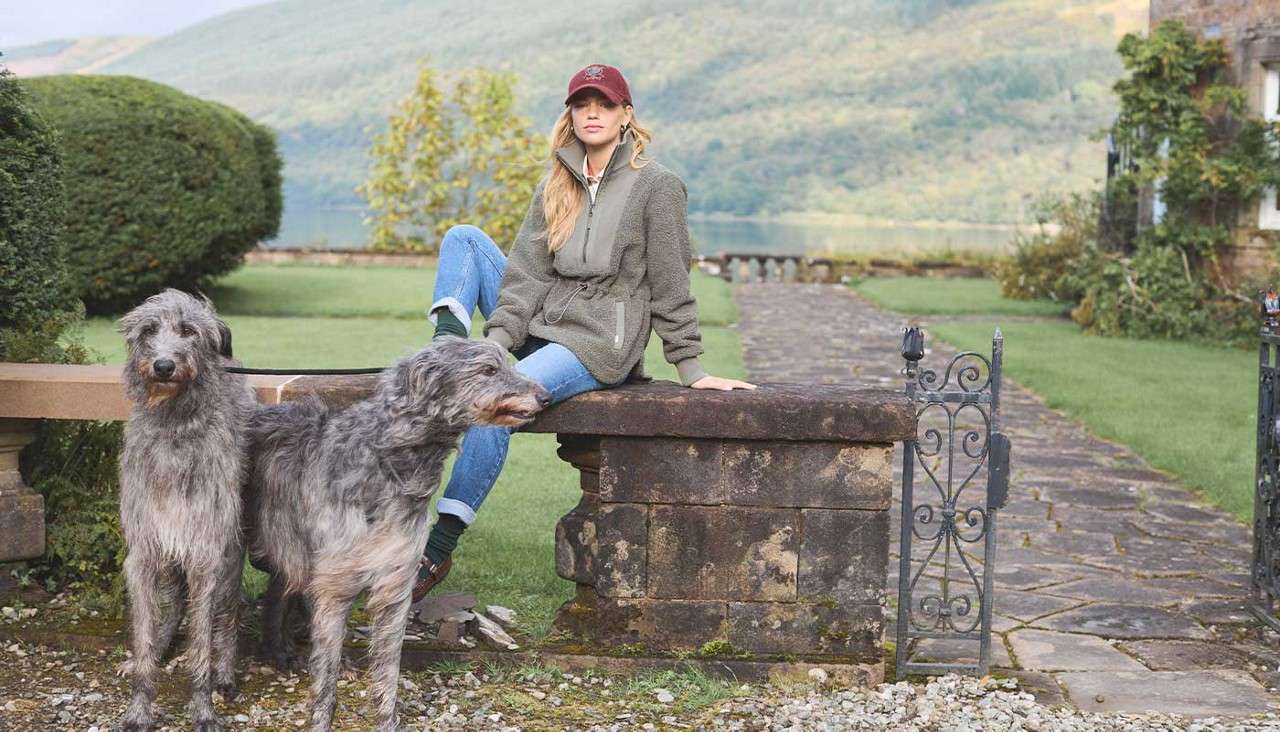 Model wearing the Joules winter range.