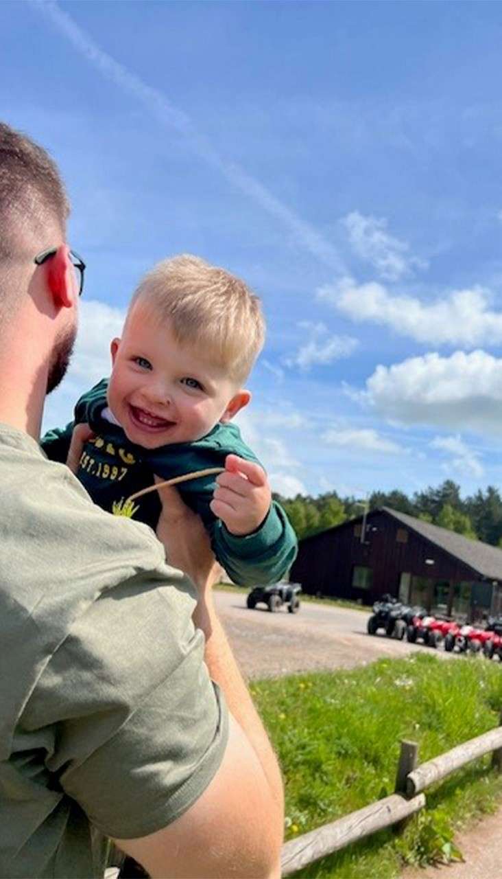 A little boy in the sunshine.