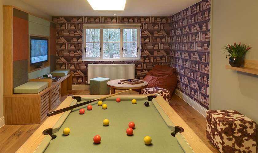 Games room in a 4 bed Exclusive Lodge.