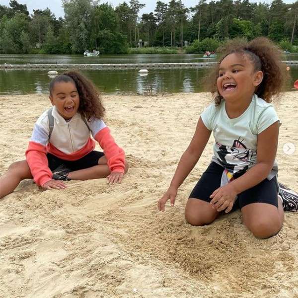 Children playing in the sand