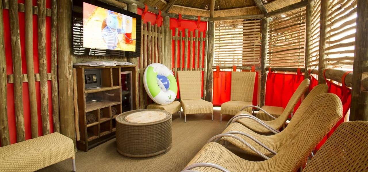 inside of a cabana