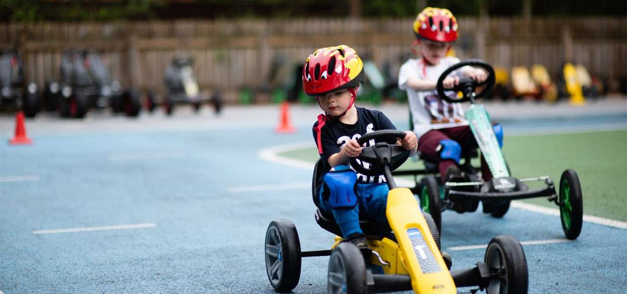 Girl on go kart