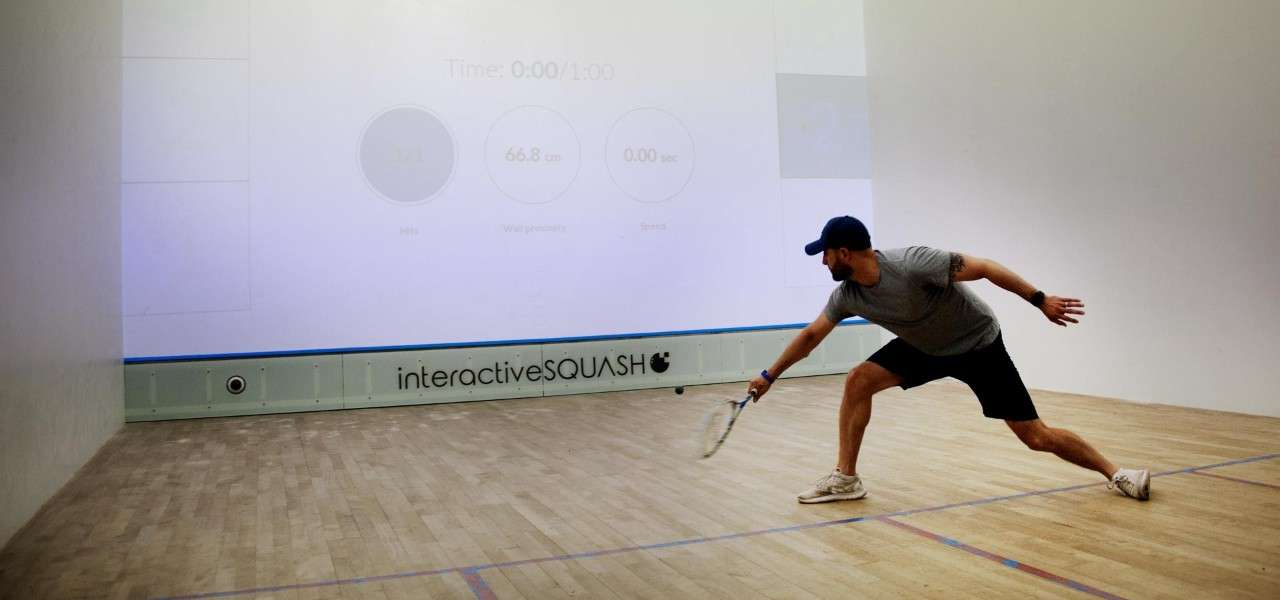 Man playing squash