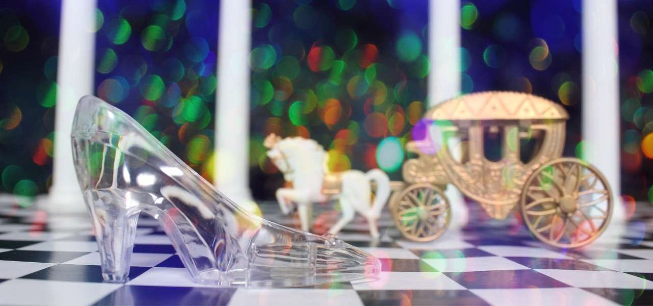 Glass slipper and carriage 