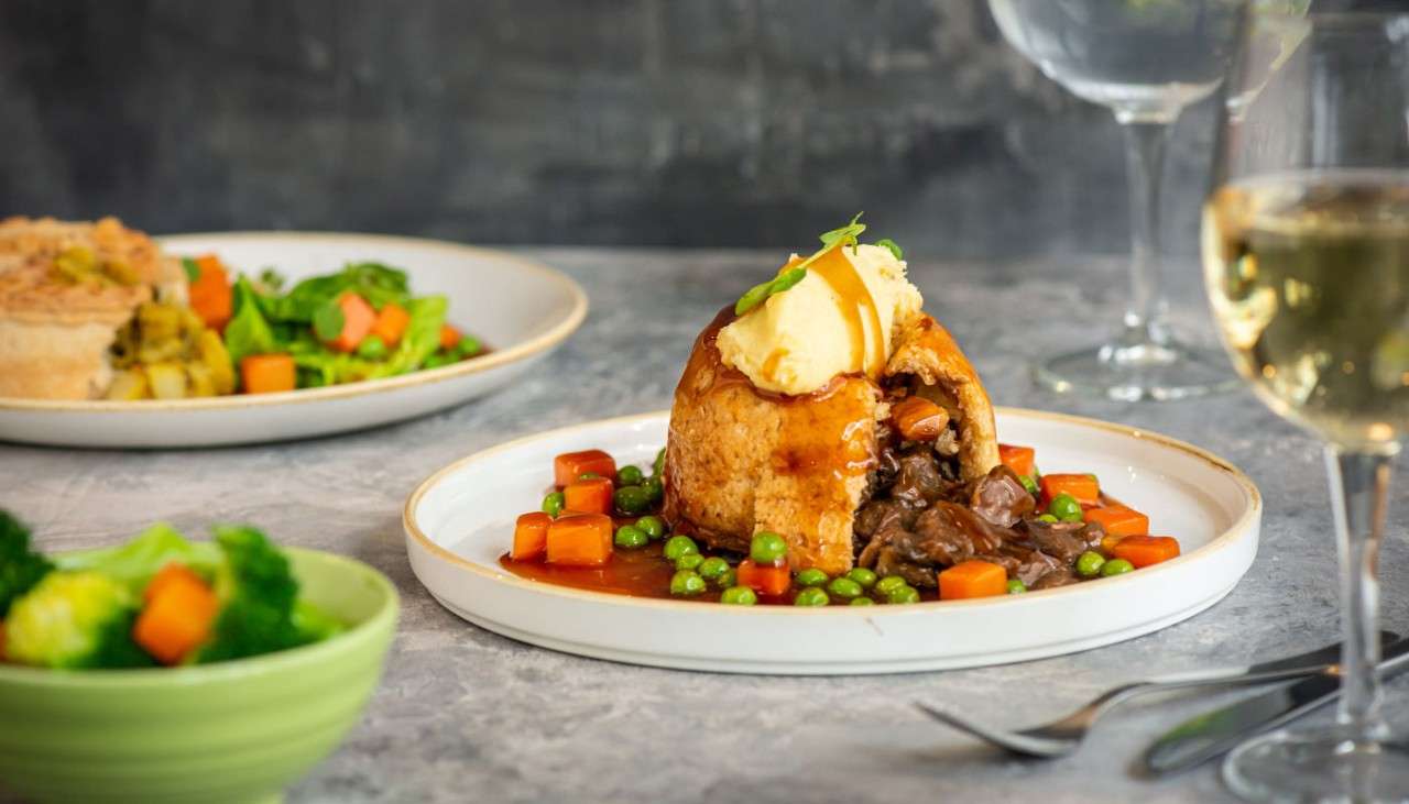 Steak, Ale and Mushroom Pudding