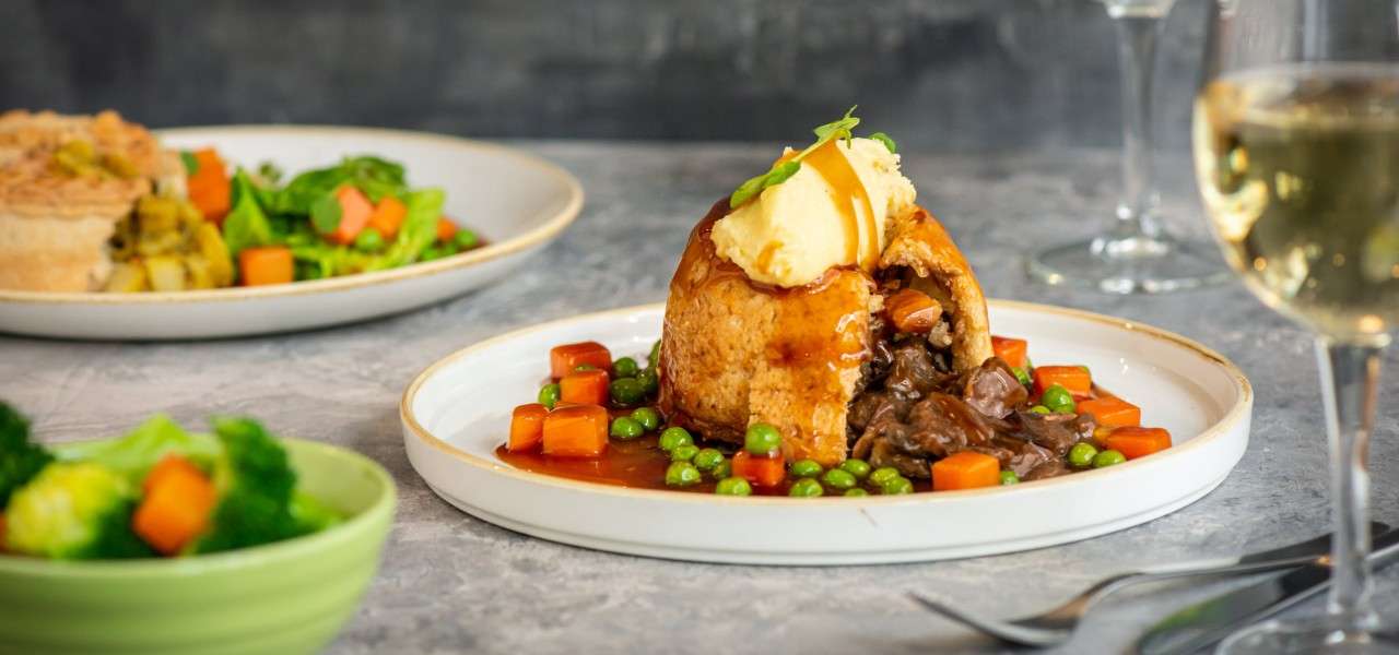 A steak and ale pie from The Lakeside Inn