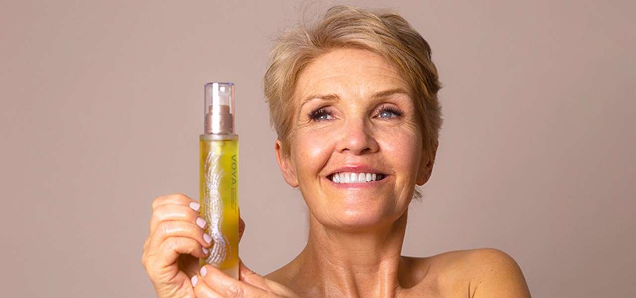 Women holding product