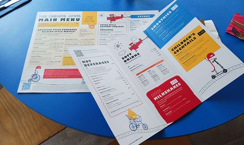 Menus on the table