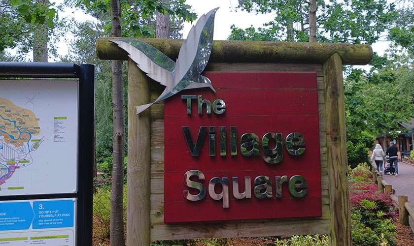 Village square sign