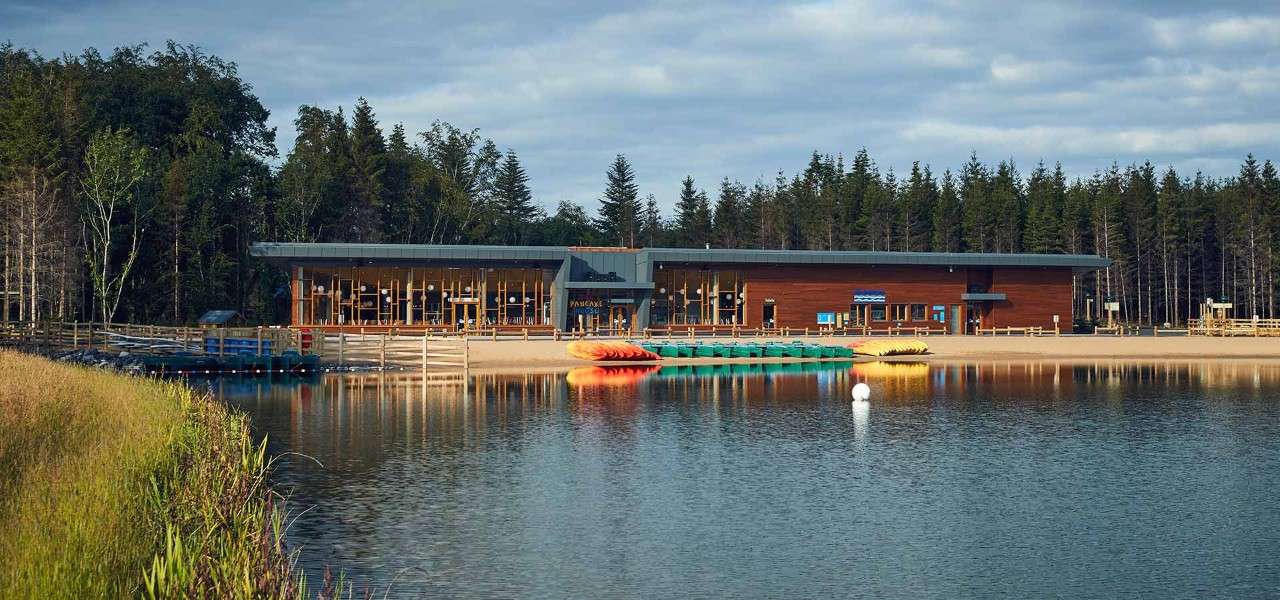 Pancake House at Longford Forest behind the beach and watersports lake