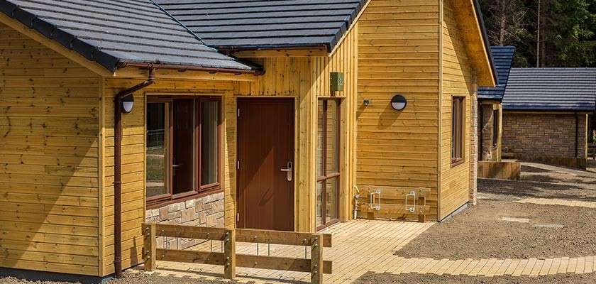 First completed lodge at Longford Forest