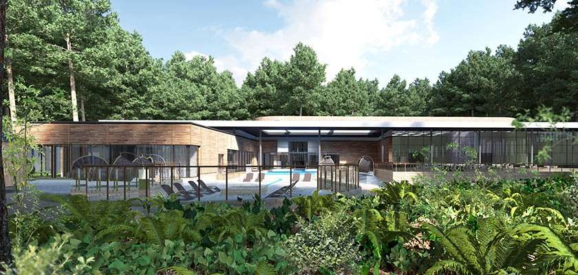 CGI of Aqua Sana Spa exterior