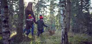 Children in forest