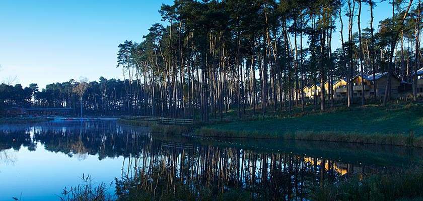 Woburn lake in winter