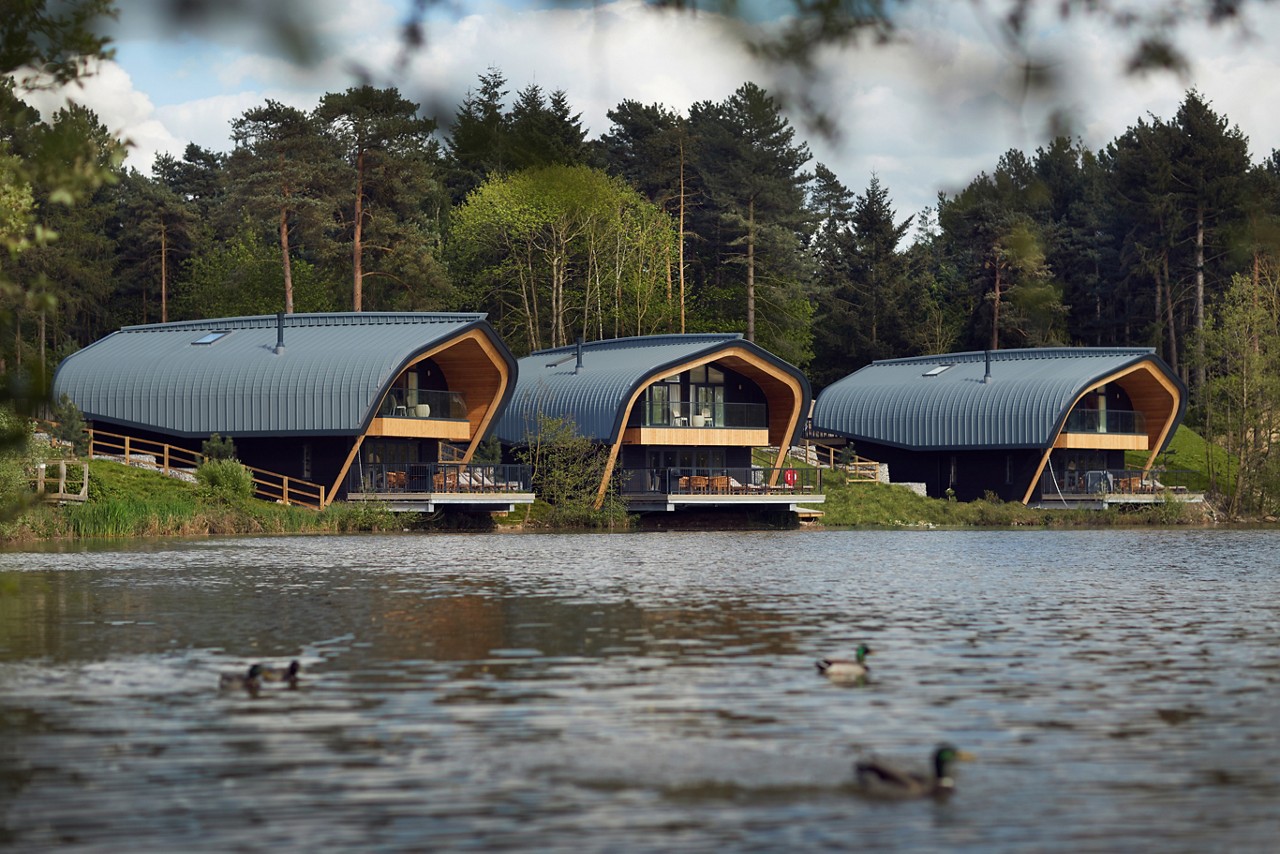 Waterside Lodges on the lake.